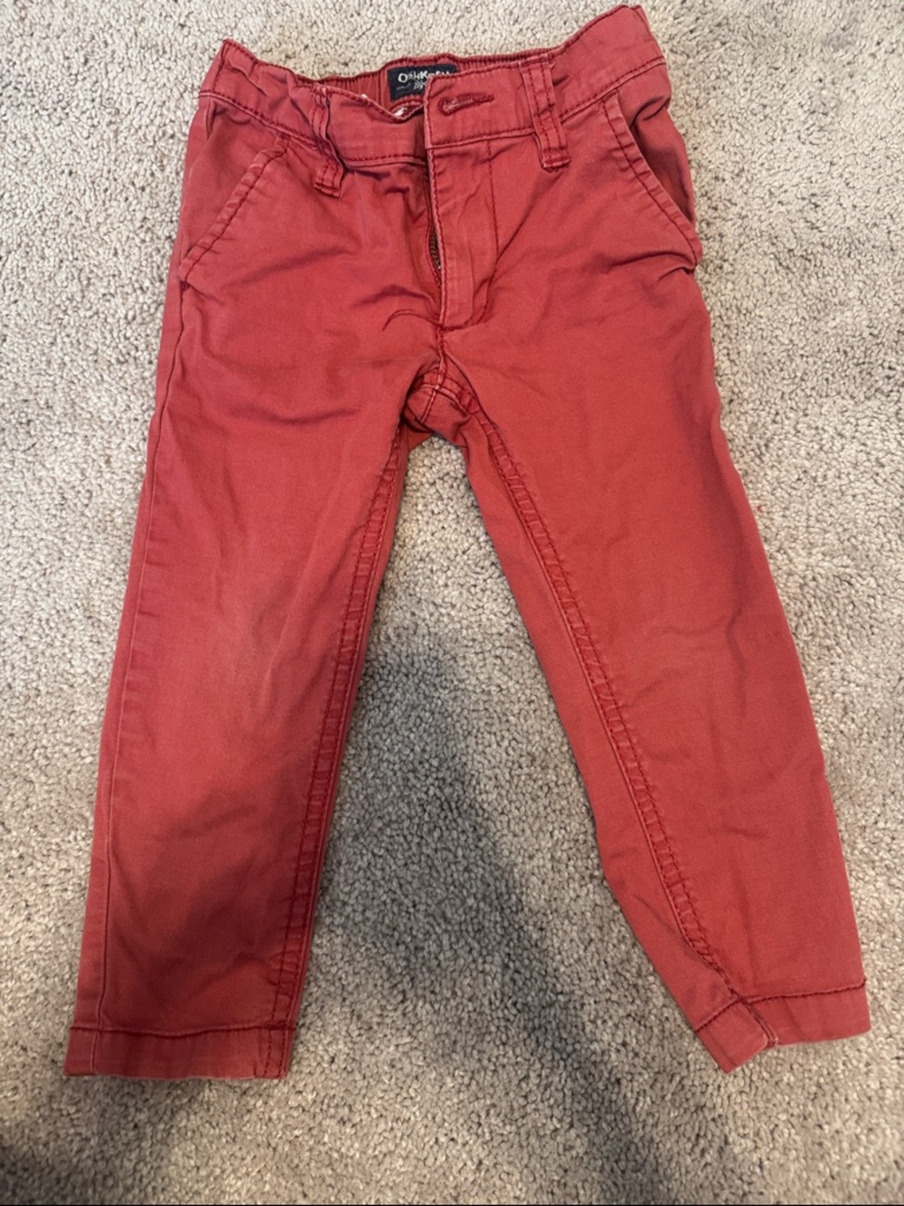 OshKosh B'gosh Coral-Red Toddler Chino Pants